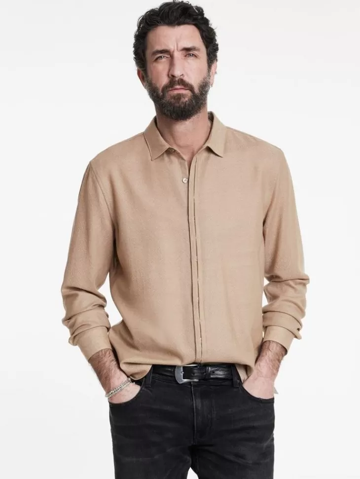 Shirts>John Varvatos HICKORY SHIRT TUMERIC