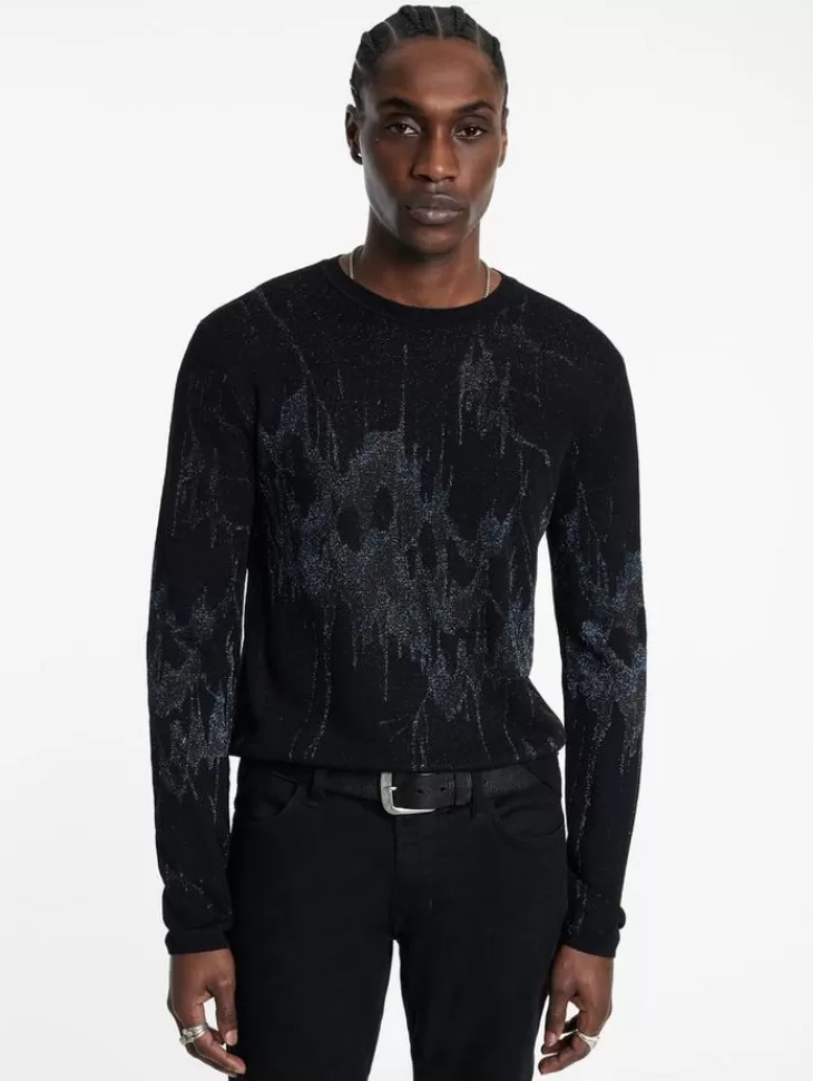 Sweaters>John Varvatos HILO CREW BLACK