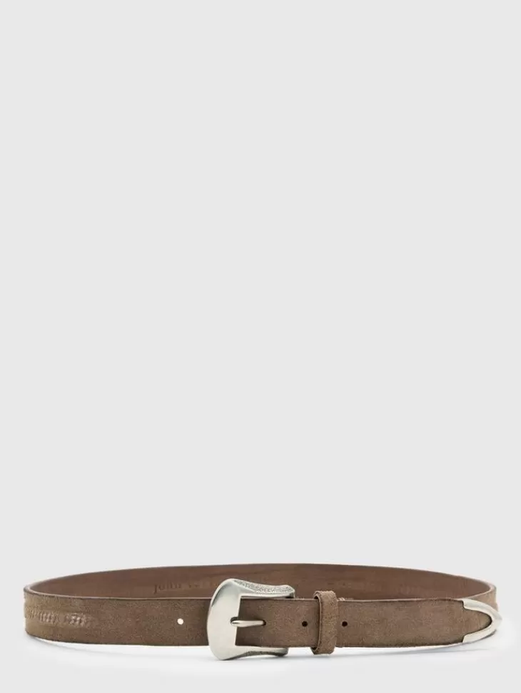 Belts | Leather Belts>John Varvatos HOUSTON BELT LEAD