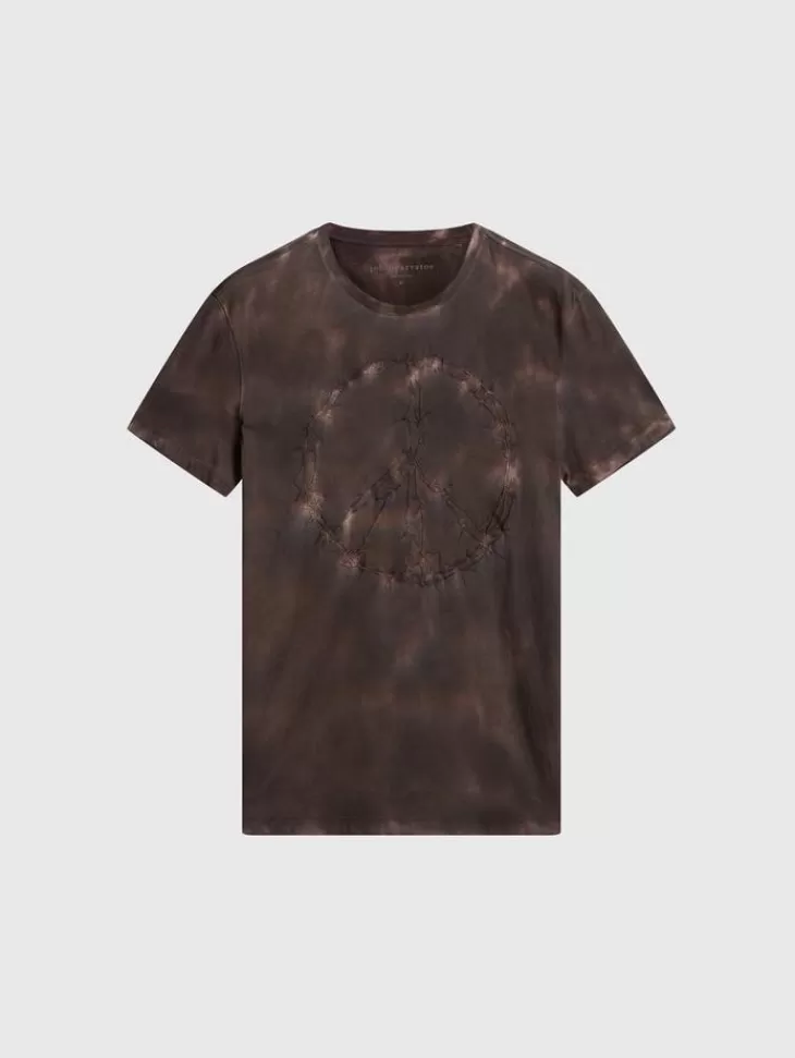 Tops>John Varvatos INK PEACE TEE MAUVEWOOD