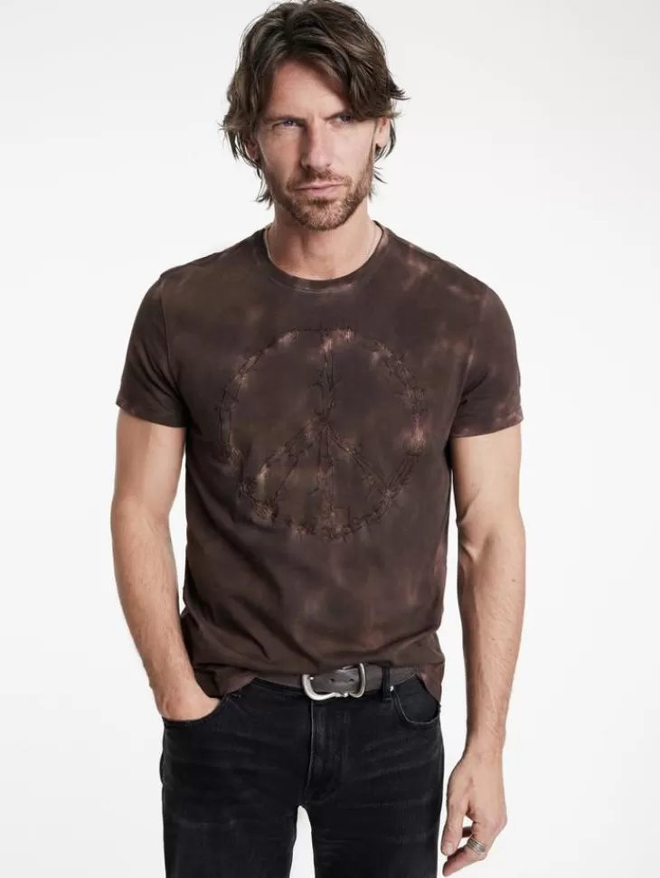 Tops>John Varvatos INK PEACE TEE MAUVEWOOD