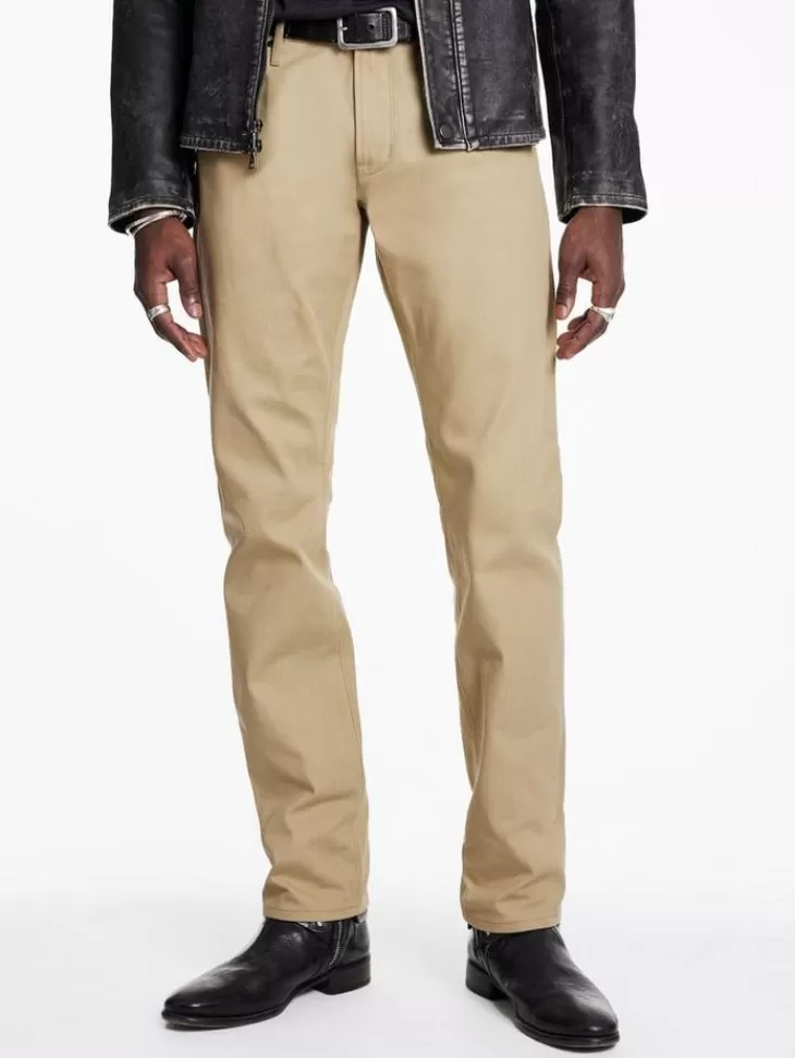 Jeans & Pants>John Varvatos J701 - SELVEDGE JEANS LIGHTKHAKI