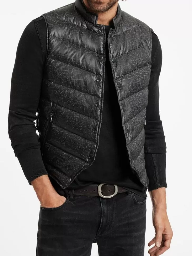 Leather & Outerwear | Tops>John Varvatos JACKSON VEST GREYSTONE