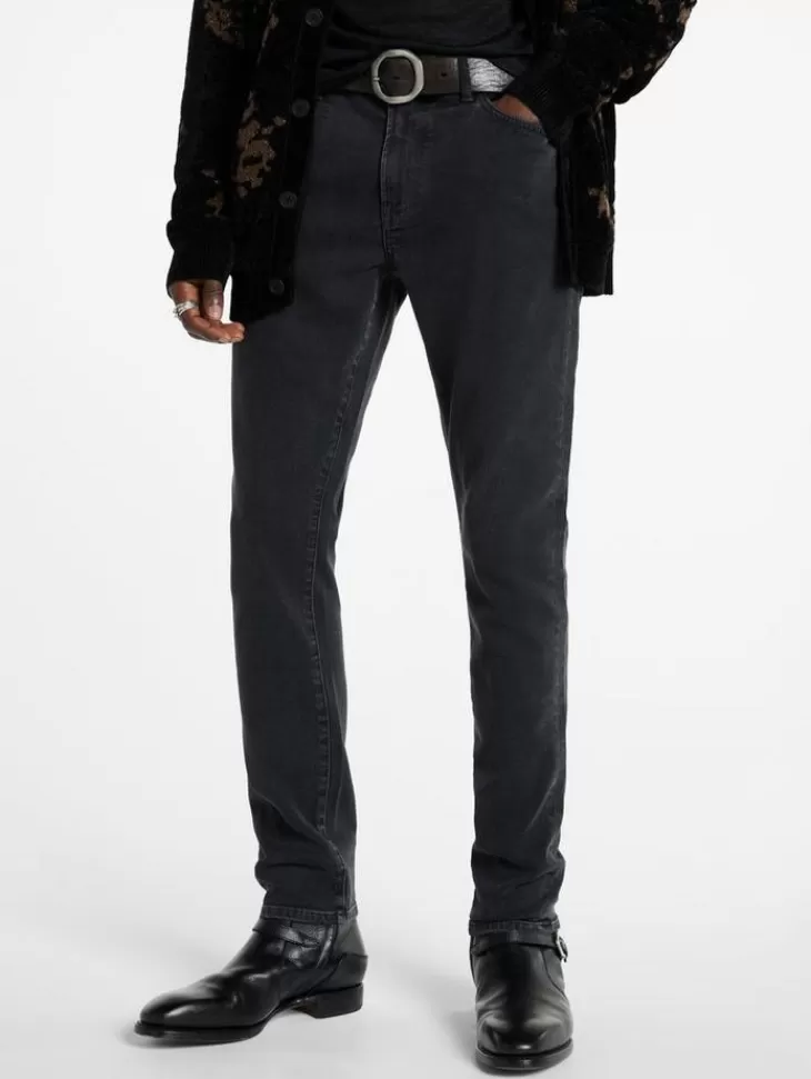 Jeans & Pants>John Varvatos J704-TAPERED FIT BLUEBLACK