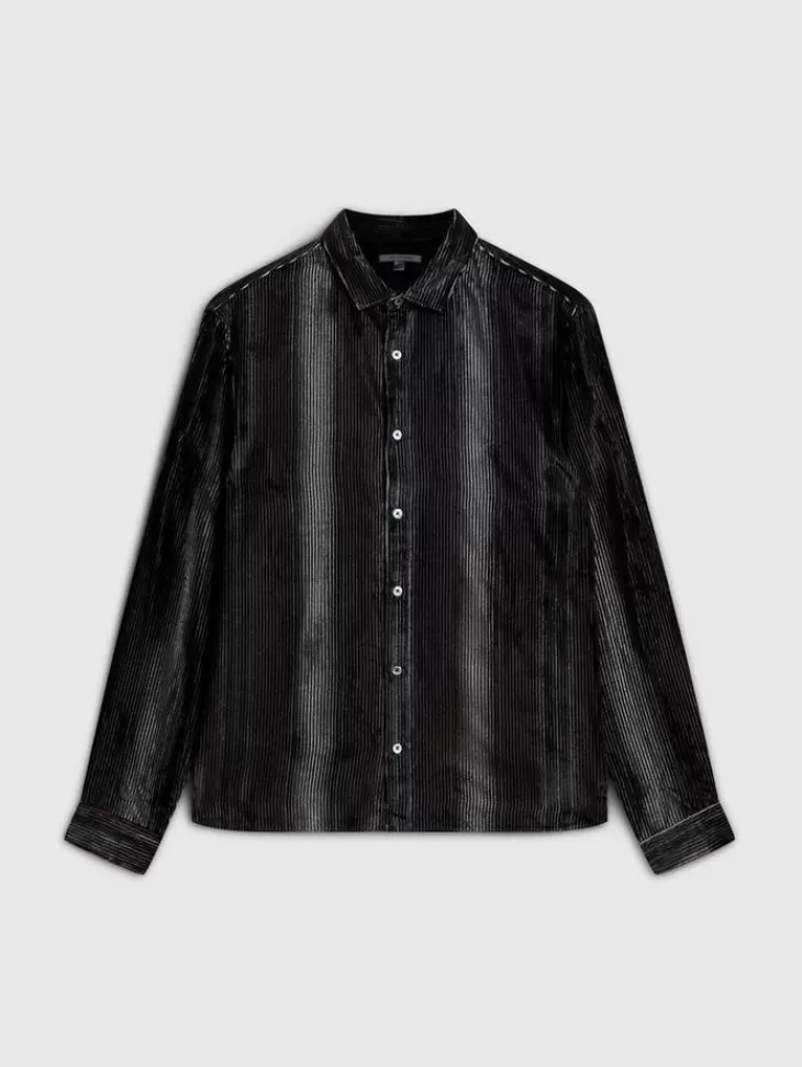 Shirts>John Varvatos KINNEY SHIRT SMOKEDPEARLGREY