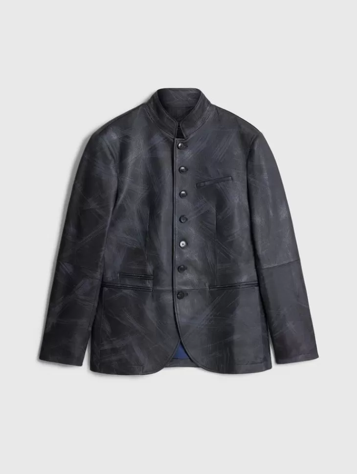 Leather & Outerwear | Tops>John Varvatos LASSEN JACKET DUSTYBLUE