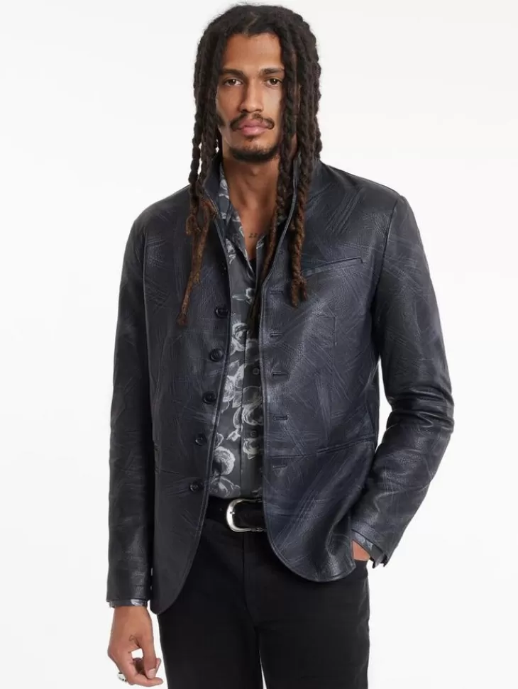 Leather & Outerwear | Tops>John Varvatos LASSEN JACKET DUSTYBLUE