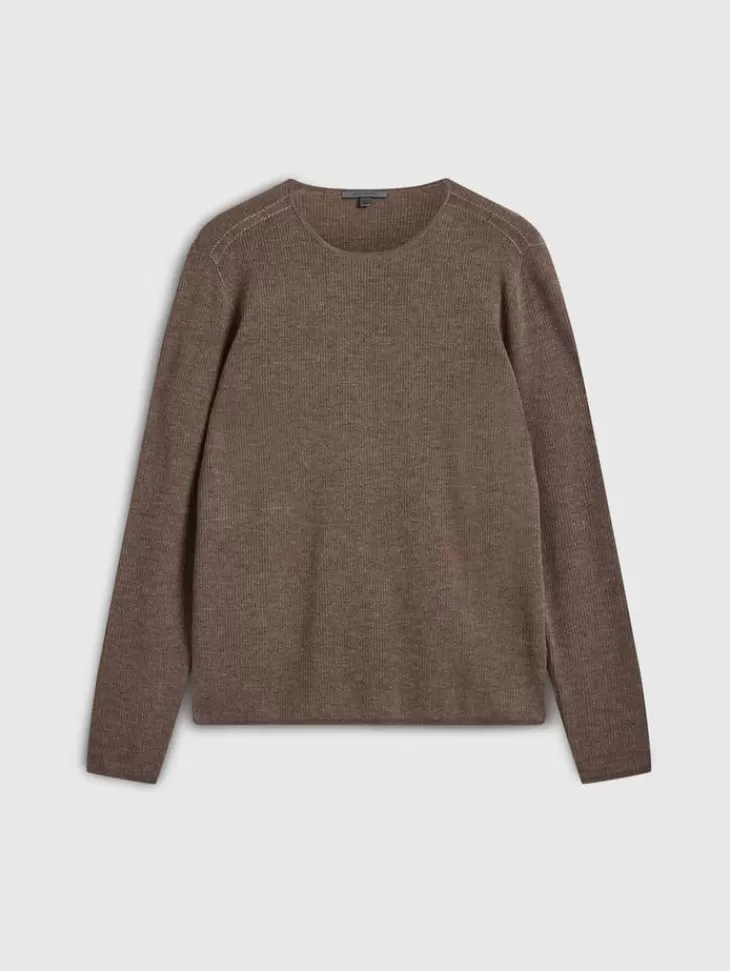 Tops>John Varvatos LEIRA CREWNECK SWEATER ELEPHANT