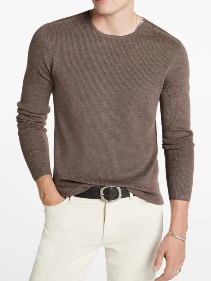 Tops>John Varvatos LEIRA CREWNECK SWEATER ELEPHANT