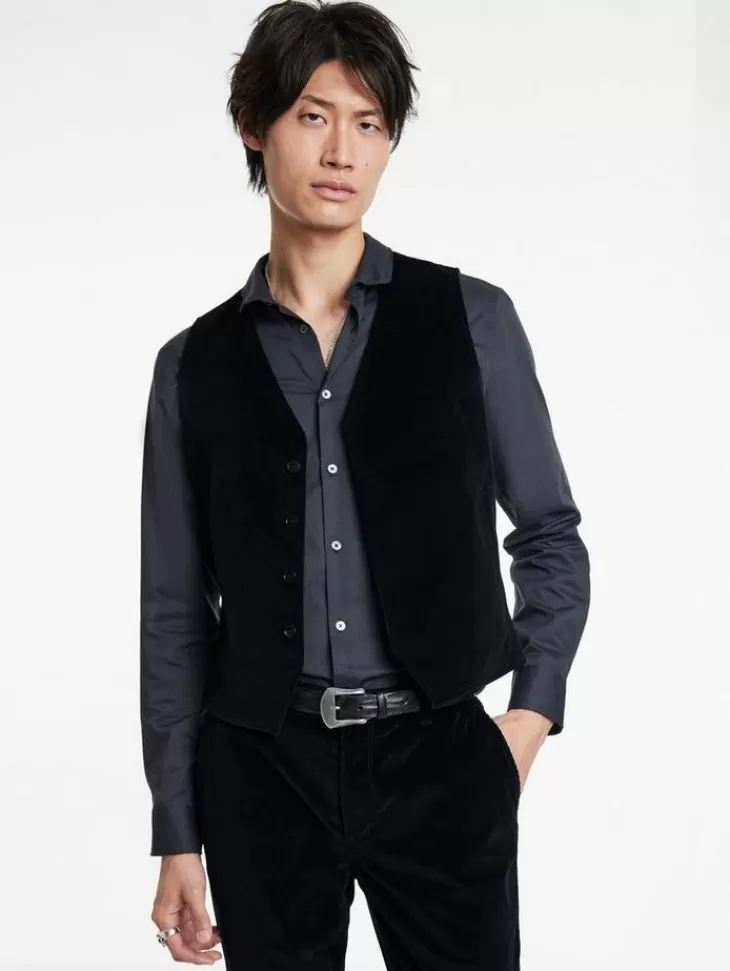 Suit Jackets>John Varvatos LOWA VEST BLACK