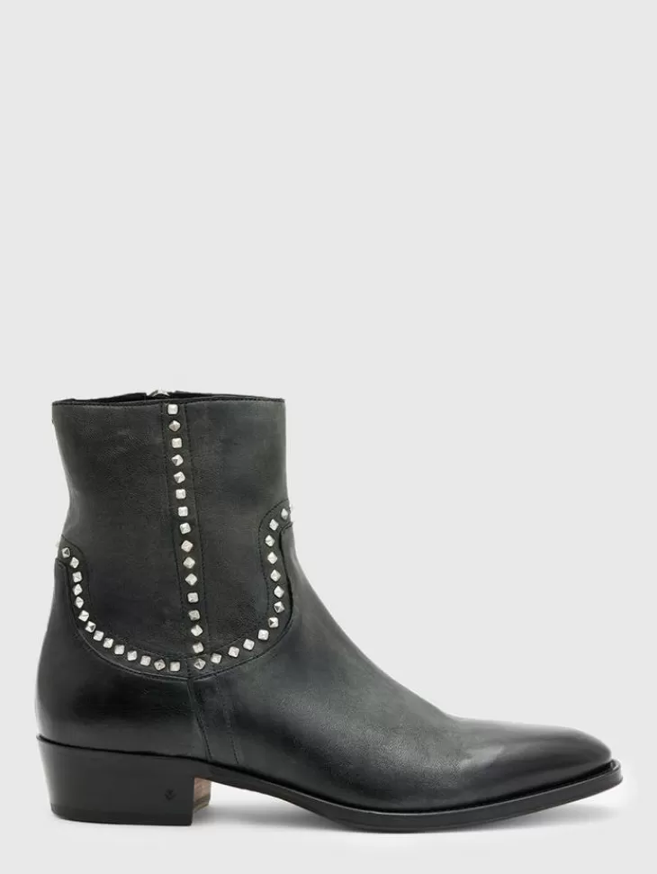 Shoes & Accessories>John Varvatos LUDLOW STUDDED BOOT BLACK