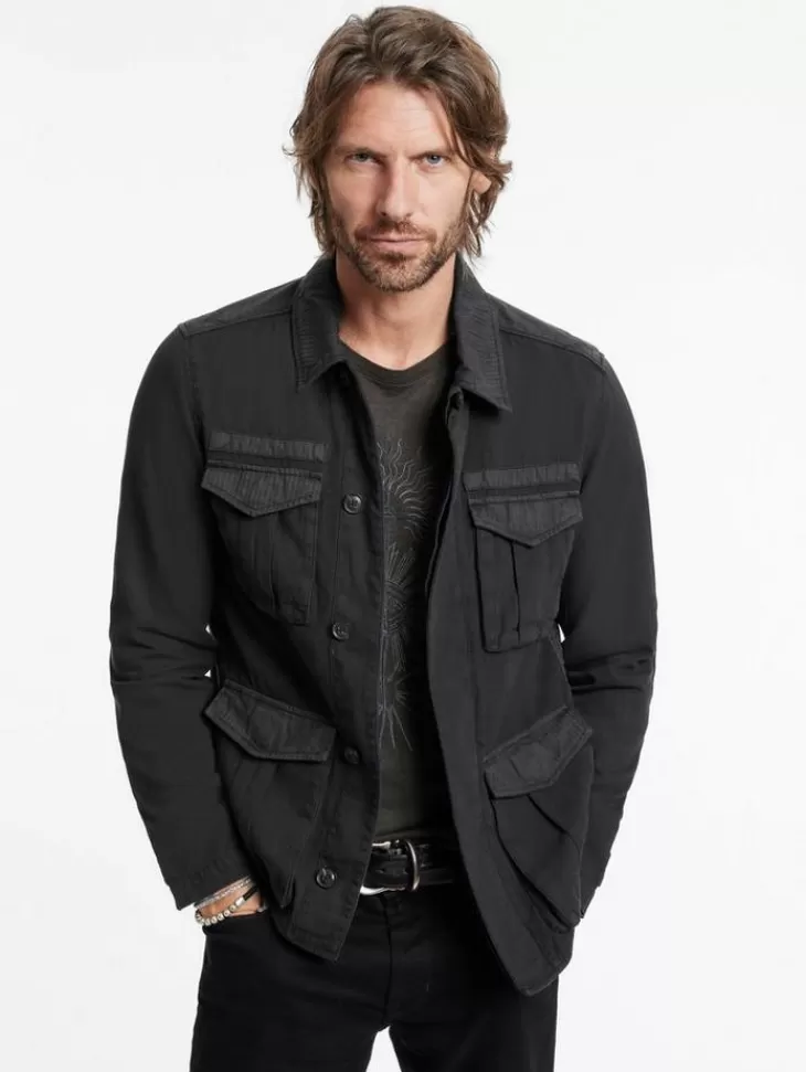 Leather & Outerwear | Tops>John Varvatos LUIS FIELD JACKET BLACK