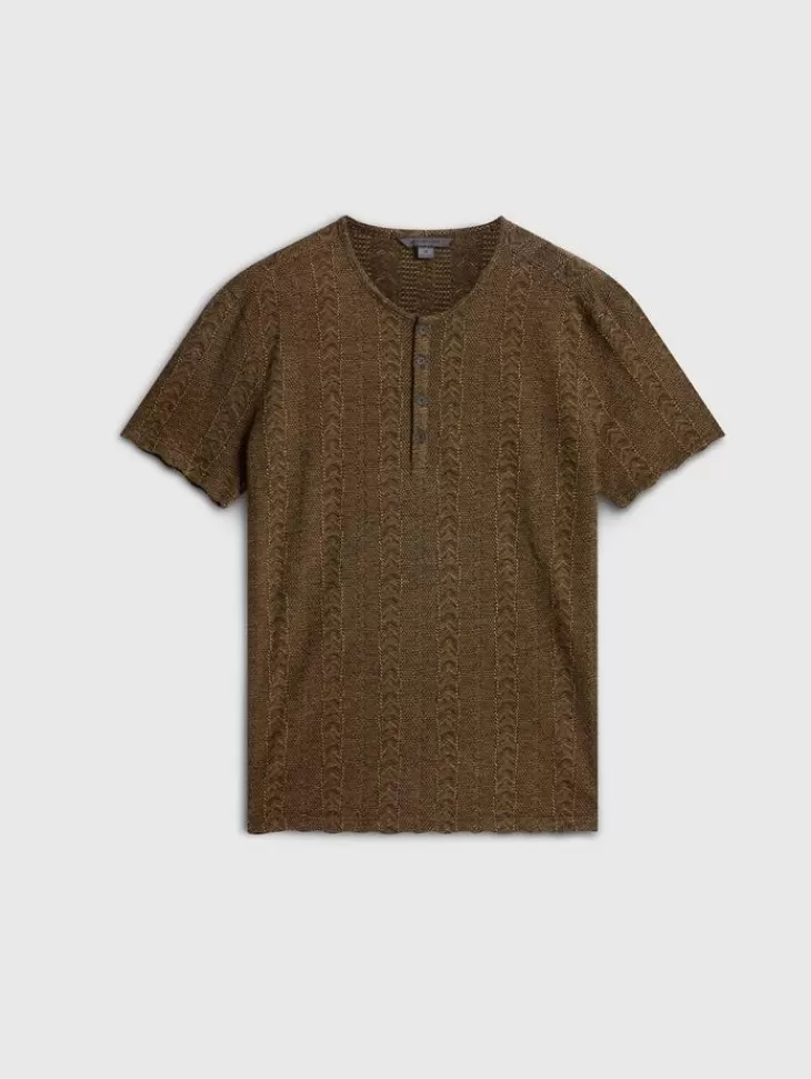 Henleys>John Varvatos MADOC HENLEY CHOCOLATE