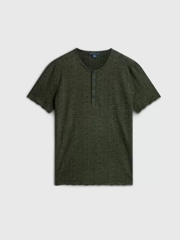 Henleys>John Varvatos MADOC HENLEY KOMBUGREEN