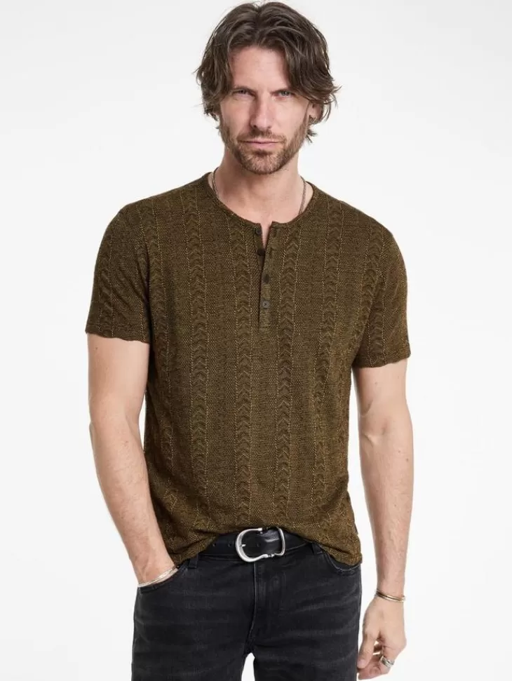 Henleys>John Varvatos MADOC HENLEY CHOCOLATE