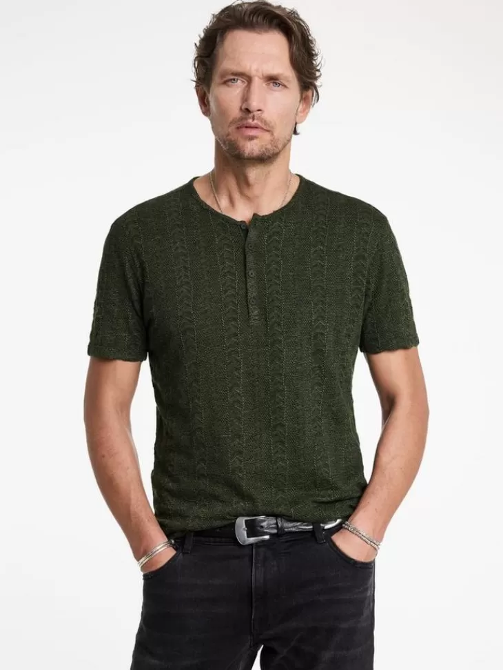 Henleys>John Varvatos MADOC HENLEY KOMBUGREEN