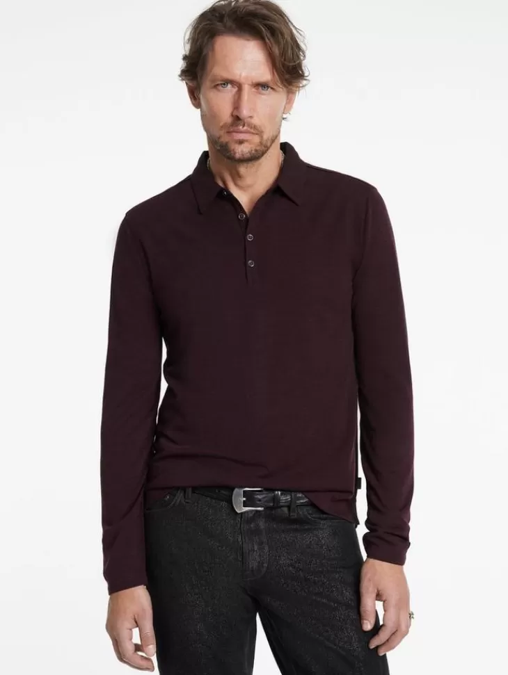 Polos>John Varvatos MALEO POLO Merlot