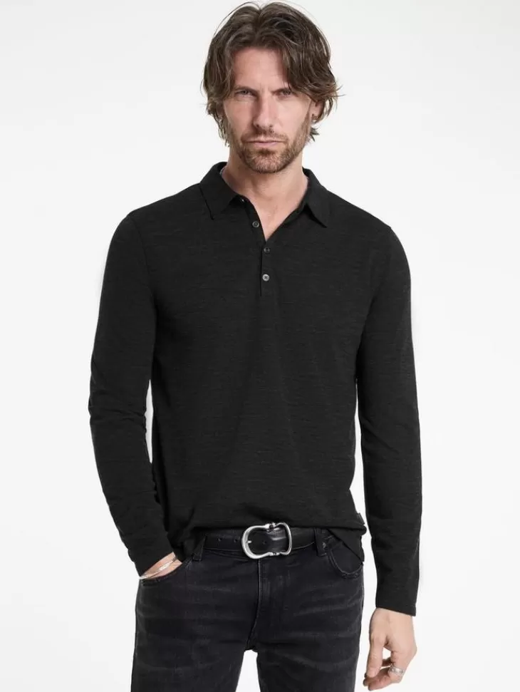 Polos>John Varvatos MALEO POLO BLACK