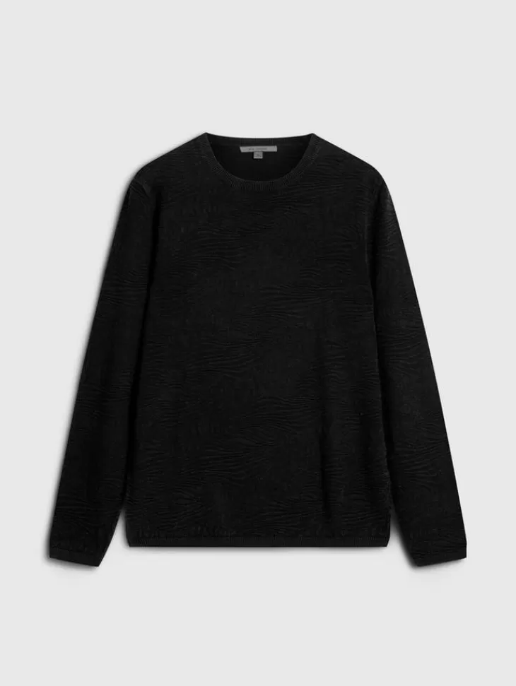 Sweaters>John Varvatos MERCER CREW BLACK