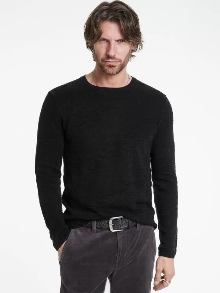 Sweaters>John Varvatos MERCER CREW BLACK