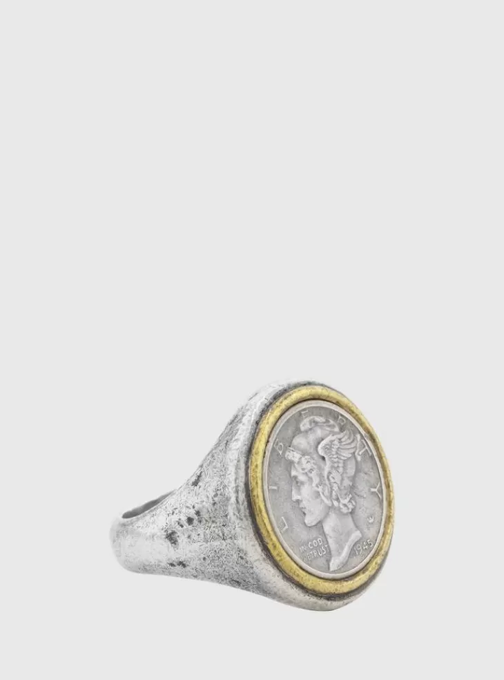 Jewelry>John Varvatos MERCURY COIN RING NOCOLOR