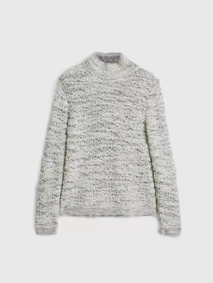 Sweaters>John Varvatos MONTELLO MOCK NECK CHARCOAL/TURTLEDOVE