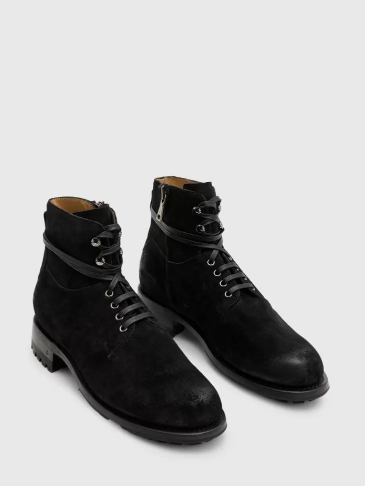 Boots | Leather Boots>John Varvatos MOTO WORK BOOT CHARCOAL