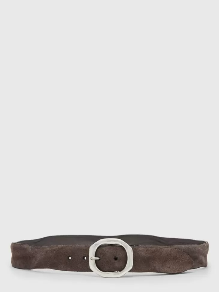 Belts | Leather Belts>John Varvatos NOVA SUEDE BELT LEAD