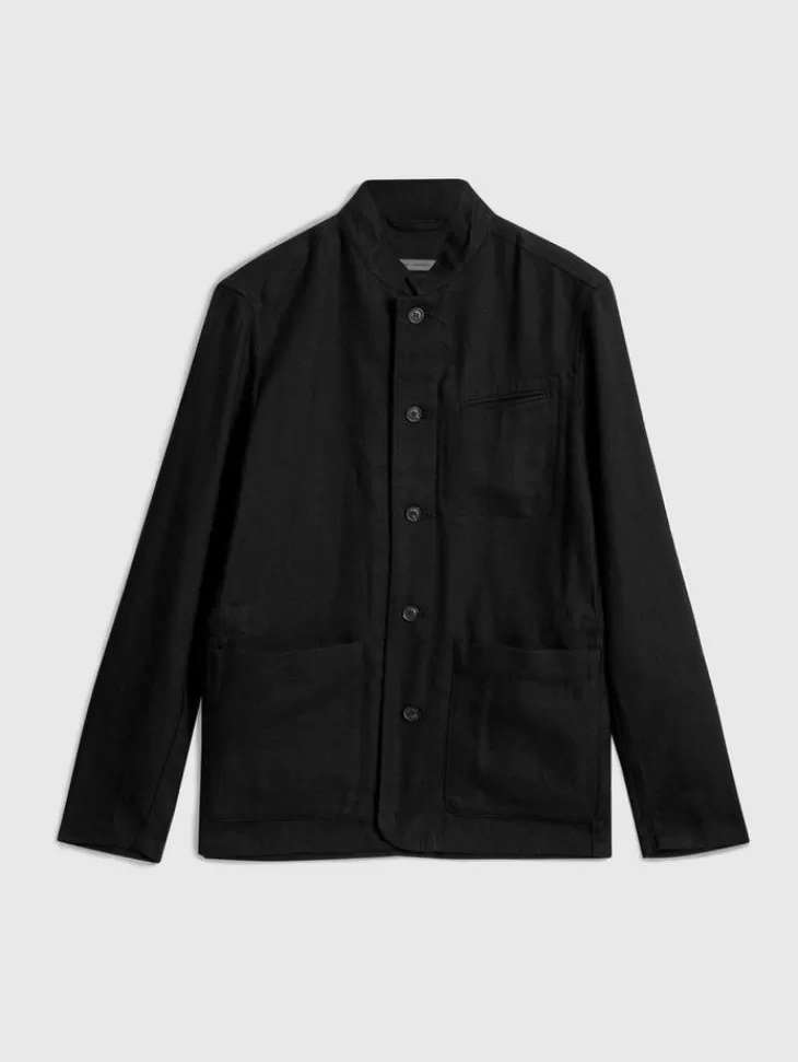 Leather & Outerwear | Tops>John Varvatos OFFICER FIELD JACKET BLACK