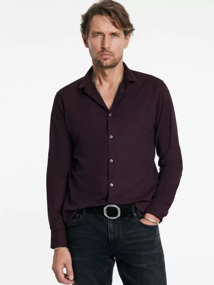 Shirts>John Varvatos ORCHARD SHIRT DARKPLUM