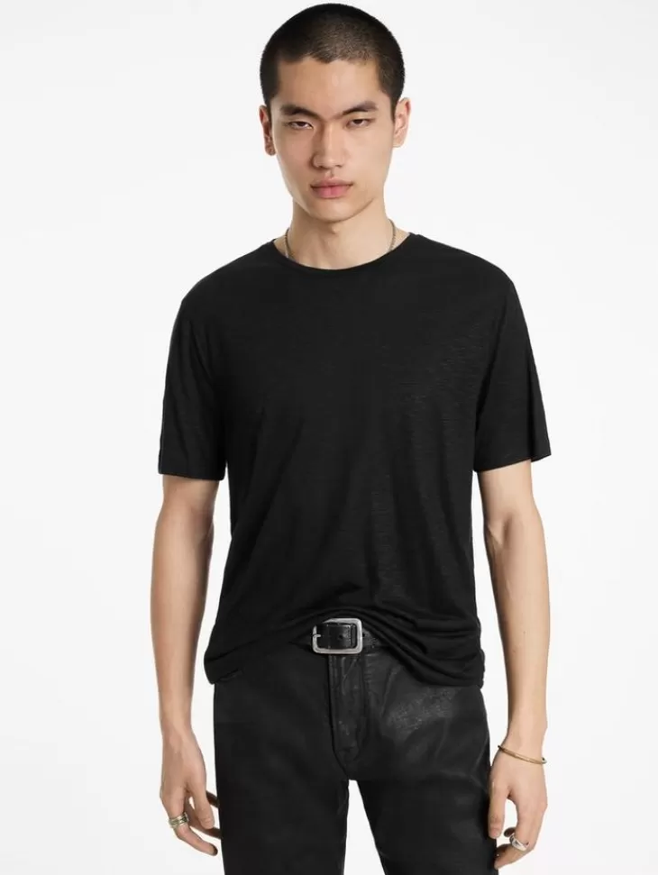 T-Shirts>John Varvatos PARK CREWNECK BLACK