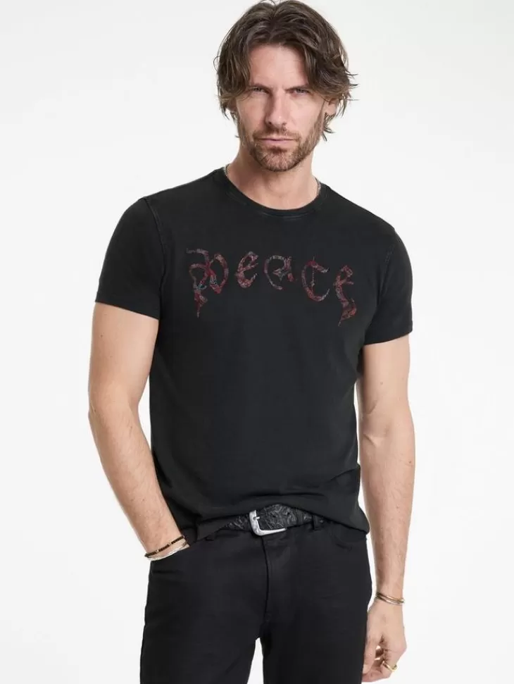 Graphic Tees>John Varvatos PEACE TEE CHARCOAL