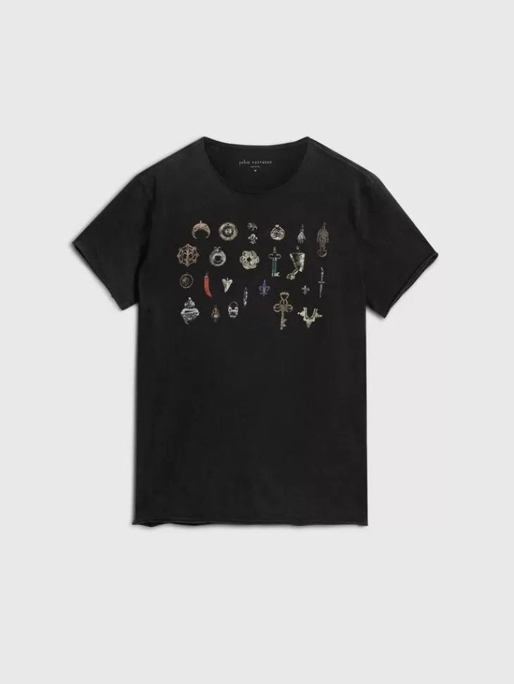 Graphic Tees>John Varvatos PENDANTS TEE BLACK