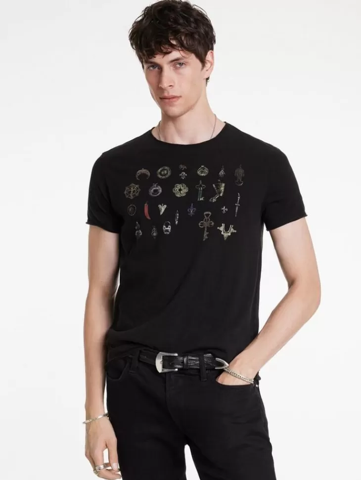 Graphic Tees>John Varvatos PENDANTS TEE BLACK