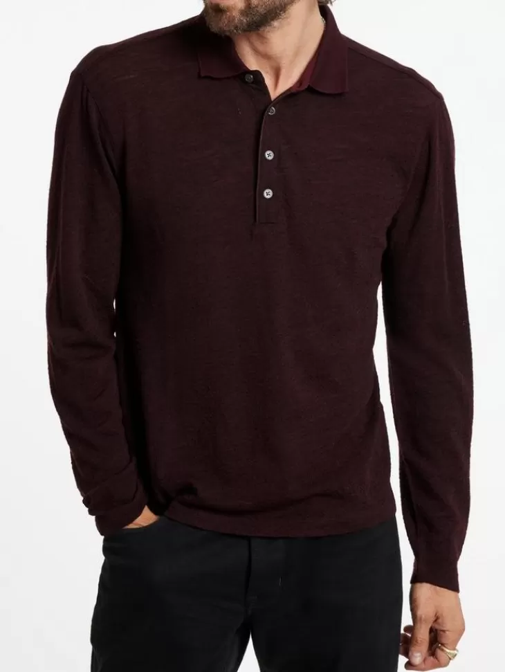 Tops>John Varvatos PRESIDIO POLO Merlot