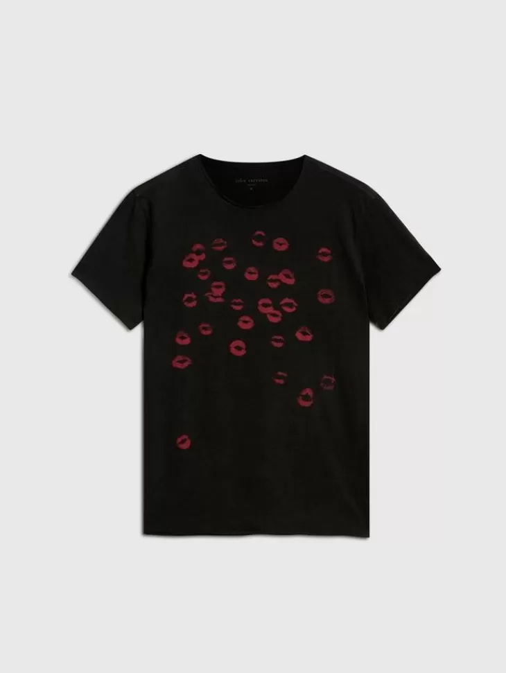 Tops>John Varvatos PUCKER TEE BLACK