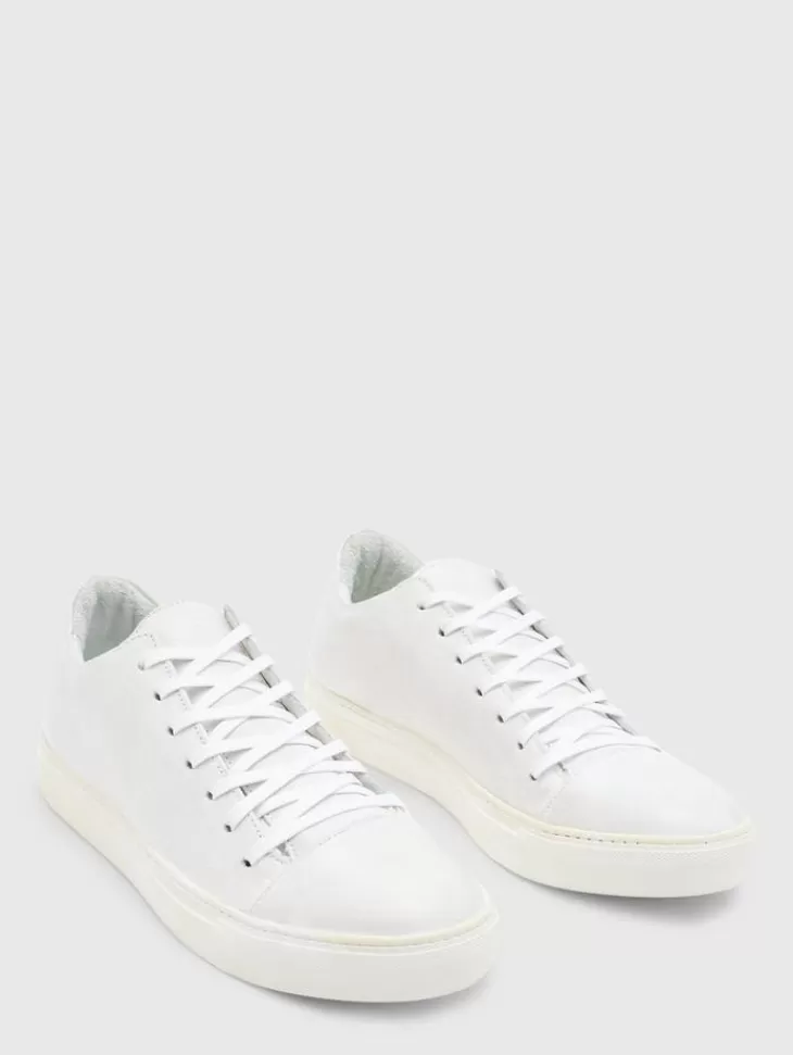 Sneakers | Leather Sneakers>John Varvatos REED LOW TOP SNEAKER WHITE