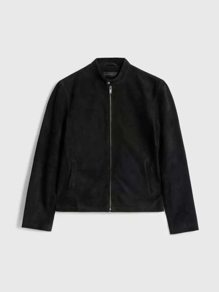 Leather & Outerwear | Tops>John Varvatos REEDE RACER JACKET BLACK