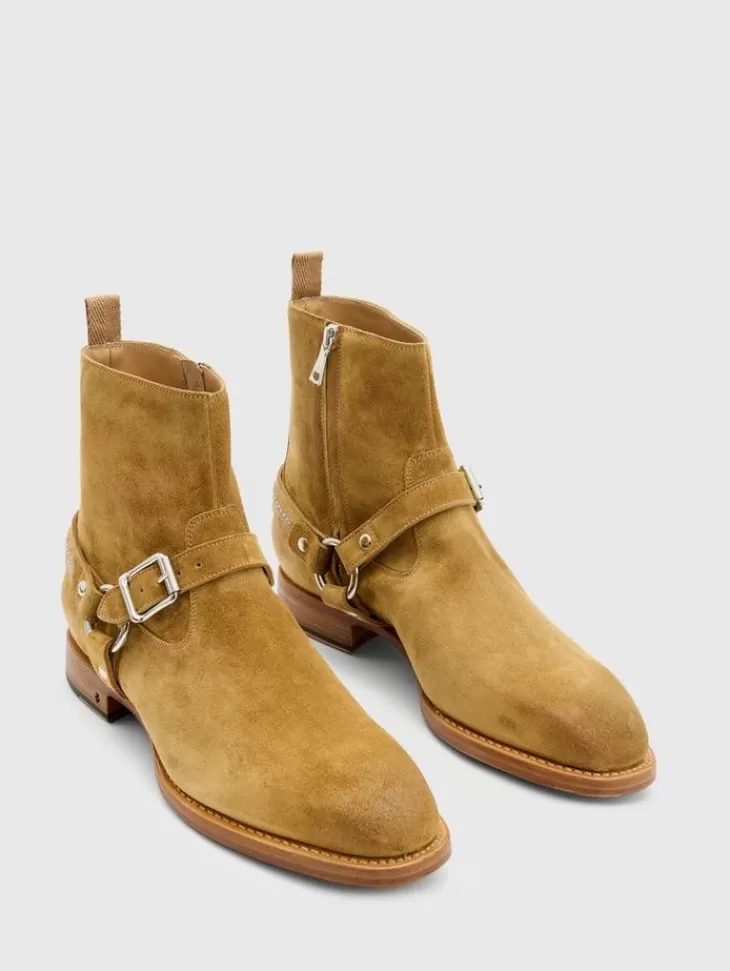 Boots | Leather Boots>John Varvatos REGENT HARNESS BOOT MILK/TAN