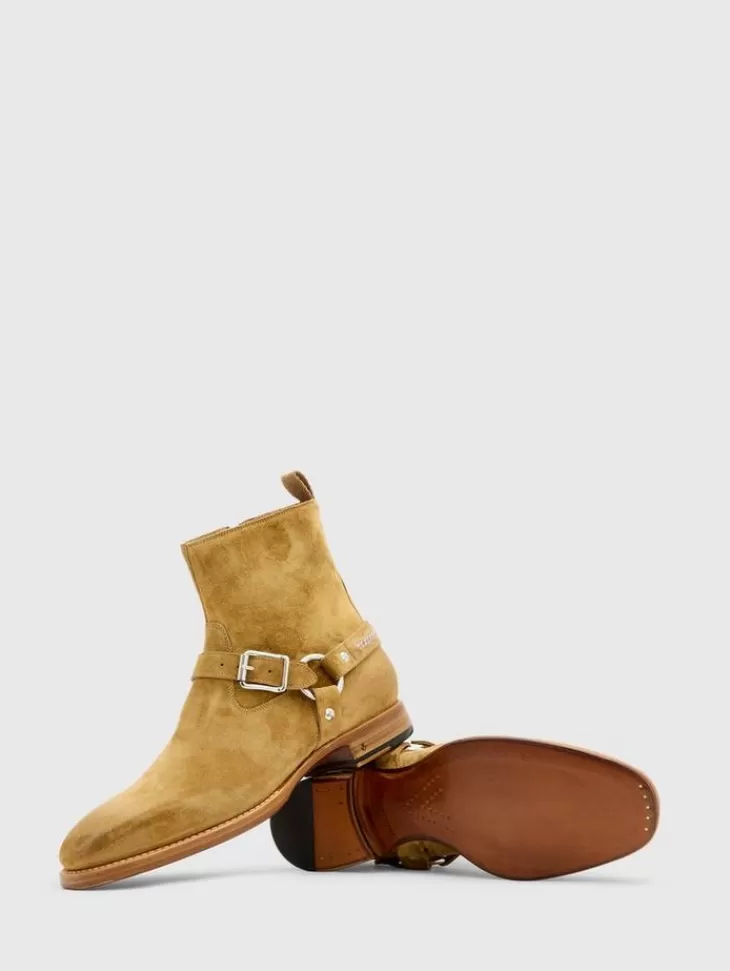 Boots | Leather Boots>John Varvatos REGENT HARNESS BOOT MILK/TAN