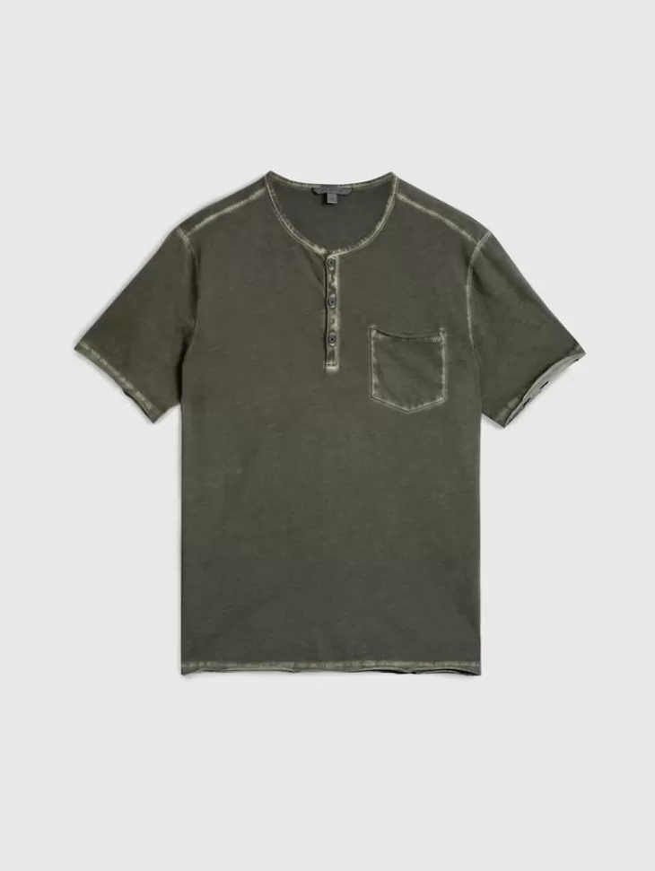 Tops>John Varvatos REX HENLEY DEEPOLIVE