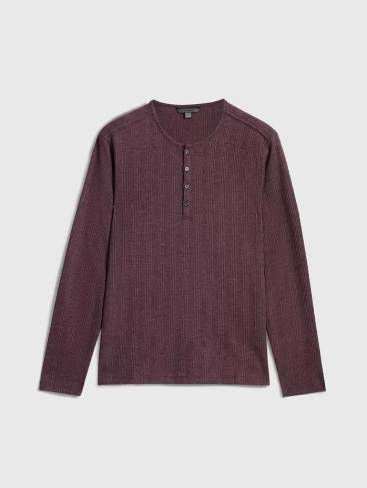 Tops>John Varvatos RICHARD HENLEY DARKPLUM