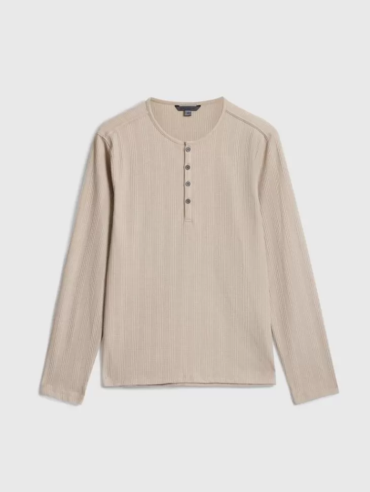 Tops>John Varvatos RICHARD HENLEY ALMOND