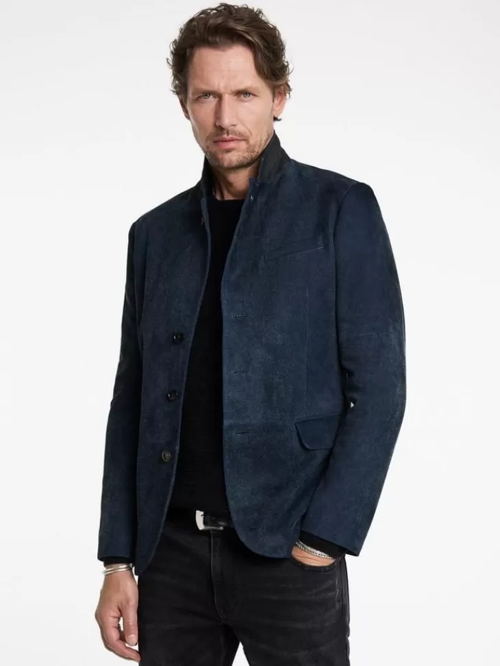 Coats And Jackets | Leather Jackets>John Varvatos RIND JACKET POWDERBLUE