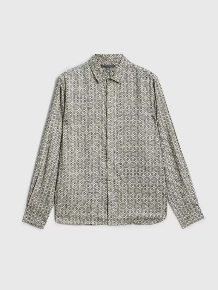 Shirts>John Varvatos RODNEY SHIRT GREY/TAN