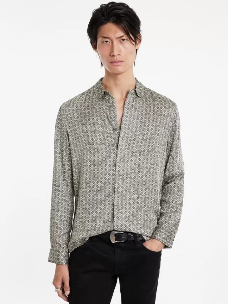 Shirts>John Varvatos RODNEY SHIRT GREY/TAN