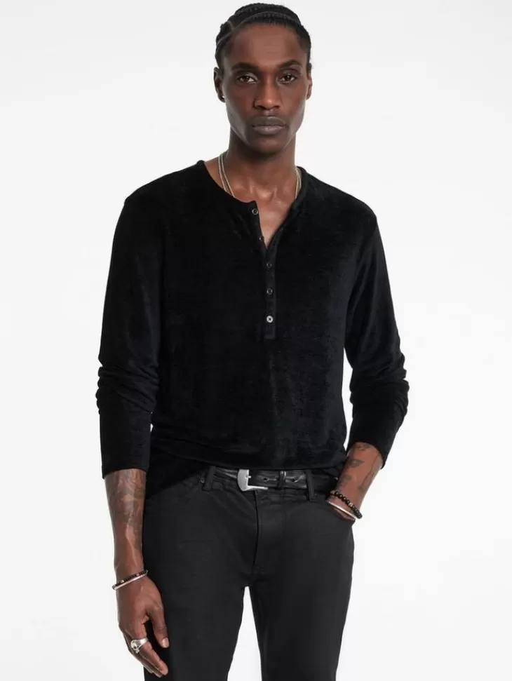 Henleys>John Varvatos ROSARIO HENLEY BLACK