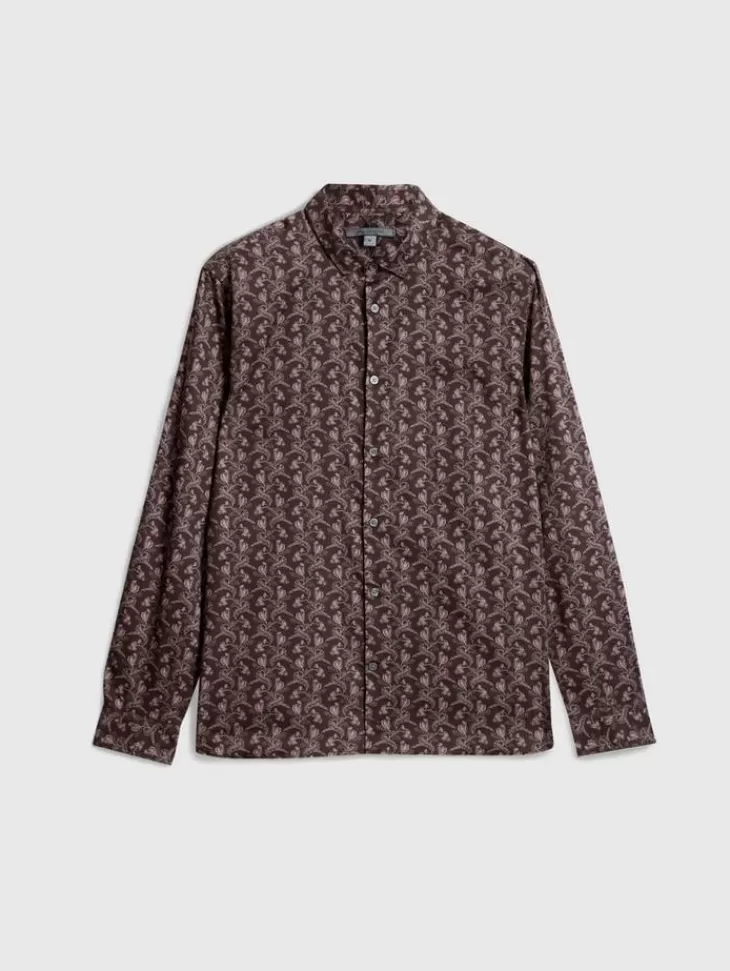 Tops>John Varvatos ROSS SHIRT BURGUNDY