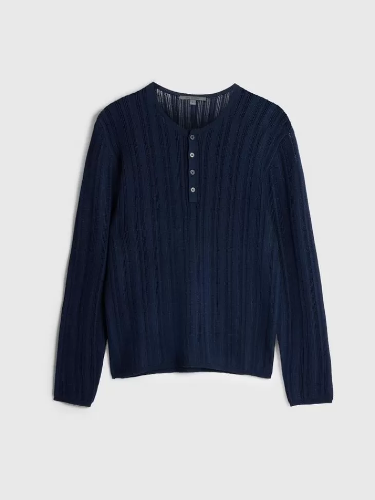 Tops>John Varvatos SALETE HENLEY NAVY