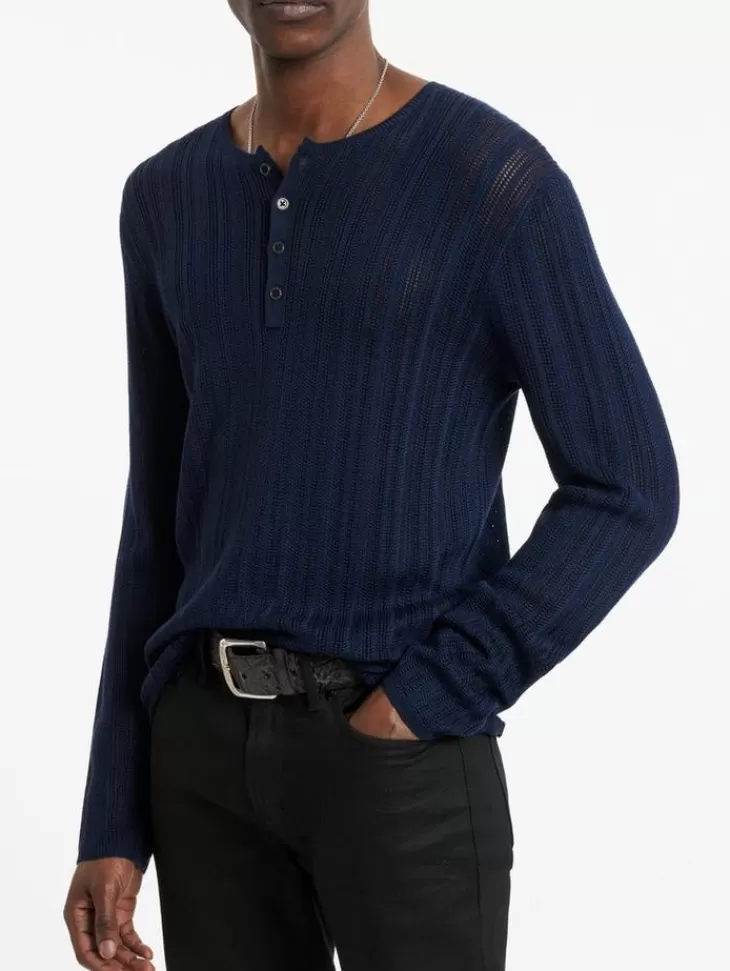 Tops>John Varvatos SALETE HENLEY NAVY